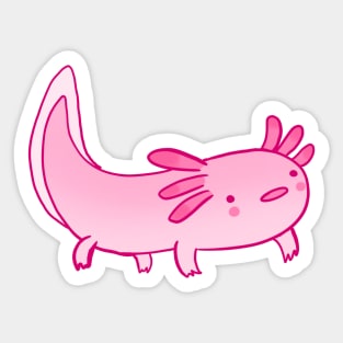 Funny cartoon axolotl Sticker